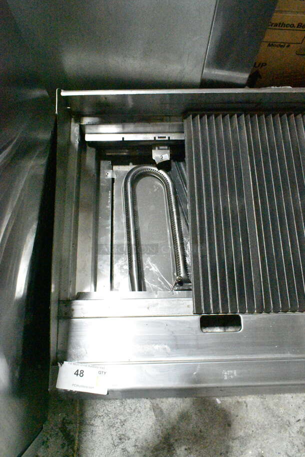 BRAND NEW SCRATCH AND DENT! 2023 Cooking Performance Group CPG 351CRCPG72NL Stainless Steel Commercial Countertop 72" Gas Radiant Charbroiler. Missing Grates. 240,000 BTU - Image 5 of 7