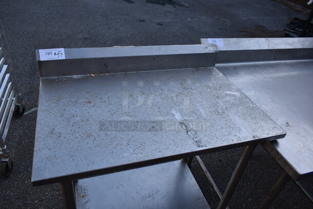Stainless Steel Commercial Table w/ Back Splash and Under Shelf. - Image 3 of 4
