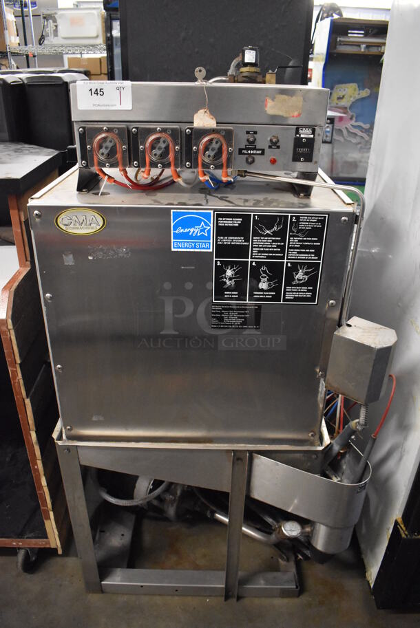 CMA EAH-2 ENERGY STAR Stainless Steel Commercial Straight Pass Through Dishwasher. 115 Volts, 1 Phase. 33x33x58 - Image 1 of 10