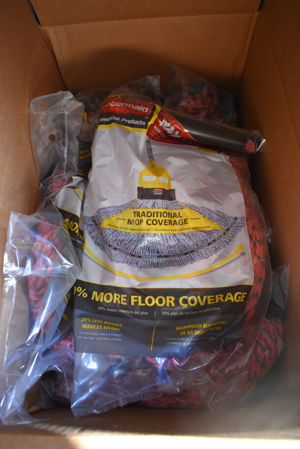 2 BRAND NEW Boxes of 6 Rubbermaid Mop Heads. 2 Times Your Bid!