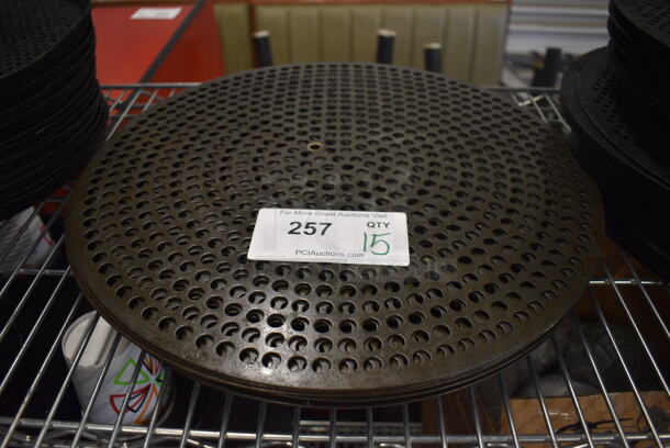 15 Metal Round Perforated Pizza Baking Pans. 16x16. 15 Times Your Bid!