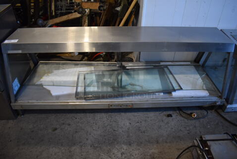 Stainless Steel Commercial Countertop Warming Display. 73.5x27x25.5. Cannot Test Due To Plug Style