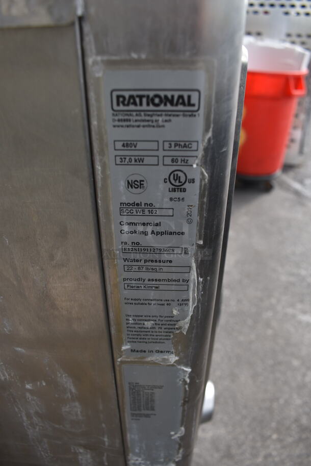 2 2019 Rational Self Cooking Center SCC WE 62/ SCC WE 102 Commercial Stainless Steel Double Deck Electric Combi Oven On Commercial Casters. 480V, 3 Phase. 2 Times Your Bid! - Image 9 of 9