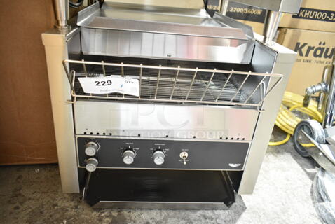 Vollrath JT3BH Stainless Steel Commercial Countertop Conveyor Toaster Oven. 208 Volts, 1 Phase.