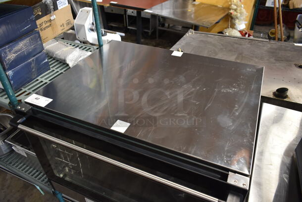 BRAND NEW SCRATCH AND DENT! Cooking Performance Group CPG B04DU.3-001 Stainless Steel Commercial Electric Powered Convection Oven w/ Pan Rack on Commercial Casters. 208-240 Volts, 1 Phase. - Image 2 of 9