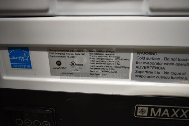 2022 Maxx Cold MIM50P Stainless Steel Full Dice Cube-Style Self Contained Undercounter Ice Machine. 115 Volts, 1 Phase.  - Image 6 of 6