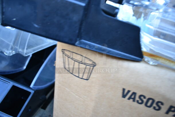 PALLET LOT of Various Items Including Poly Cereal Dispensers and Poly Bins. - Image 8 of 10