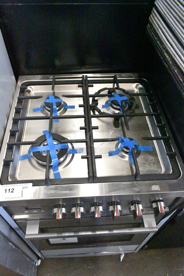 BRAND NEW SCRATCH AND DENT! 2023 Galanz GL1FR24ASSAGN Stainless Steel Natural Gas Powered 4 Burner Range w/ Oven. - Image 3 of 6