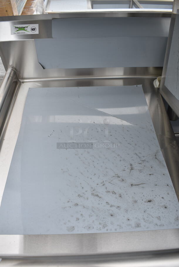 BRAND NEW SCRATCH AND DENT! Regency 600S12424224 Stainless Steel Single Bay Sink w/ Dual Drain Boards. Bay 24x24x14. Drain Boards 22.5x26 - Image 5 of 6