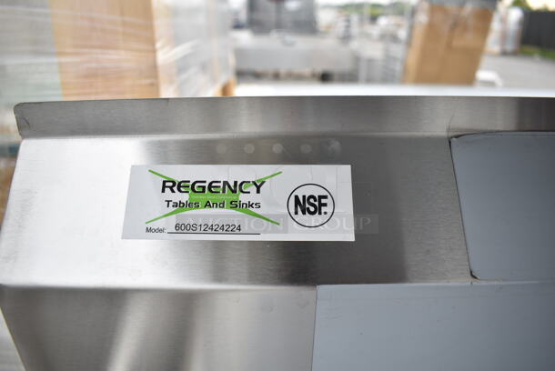 BRAND NEW SCRATCH AND DENT! Regency 600S12424224 Stainless Steel Single Bay Sink w/ Dual Drain Boards. Bay 24x24x14. Drain Boards 22.5x26 - Image 6 of 6