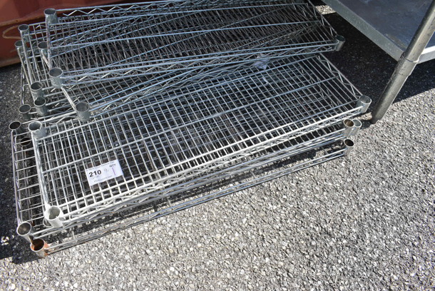 ALL ONE MONEY! Lot of 9 Chrome Finish Metro Style Shelves. 36x12x1.5 - Image 3 of 5