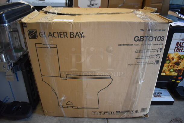 BRAND NEW SCRATCH AND DENT! Glacier Bay GBTO103 Elongated Two Piece Toilet - Image 2 of 5