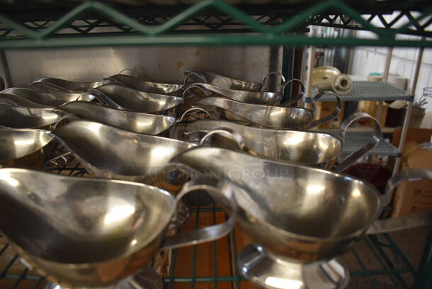 ALL ONE MONEY! Tier Lot of Metal Gravy Boats - Image 3 of 8