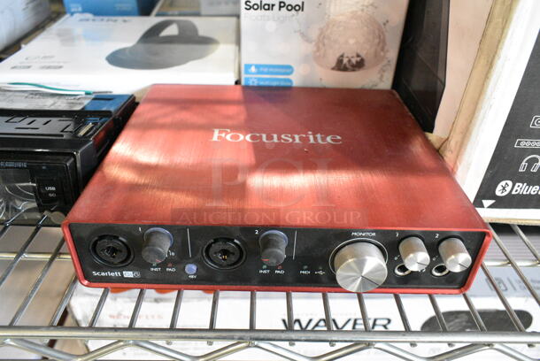 10 IN ORIGINAL BOX! Items Including Sony PS-LX310BT Stereo Turntable, Focusrite Nemco FFFA001149-03 Scarlett Solo 3rd Gen USB Audio Interface, Pyle PLSLD5 Solor Pool Float Light, Pyle Car Stereo Receiver, Sony WH-CH720N Headphones, SereneLife Rubber Furniture Leg Covers, Masingo Spinto G3 Rabbit Karaoke Machine, Pyle PT888BTWM Bluetooth Home Theater Karaoke Receiver, Pyle Hi Fi Home Bookshelf Monitor Speakers. 10 Times Your Bid!  - Image 5 of 12