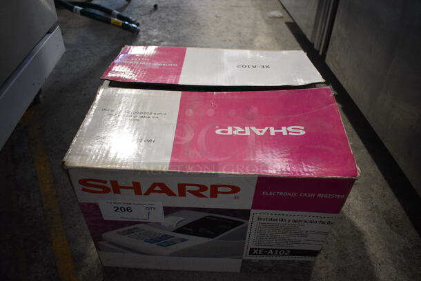 Sharp Model XE-A102 Countertop Cash Register w/ Key. 13x14x10 - Image 6 of 6