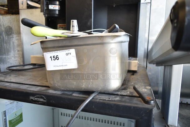 ALL ONE MONEY! Lot of Various Items Including Metal Cups and Utensils in Stainless Steel Drop In Bin - Image 2 of 2