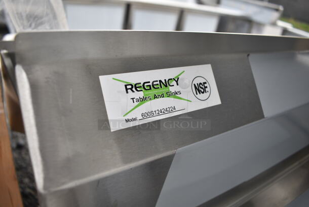 BRAND NEW SCRATCH AND DENT! Regency 600S12424224 Stainless Steel Single Bay Sink w/ Dual Drain Boards. Bay 24x24x14. Drain Boards 22.5x26 - Image 6 of 6