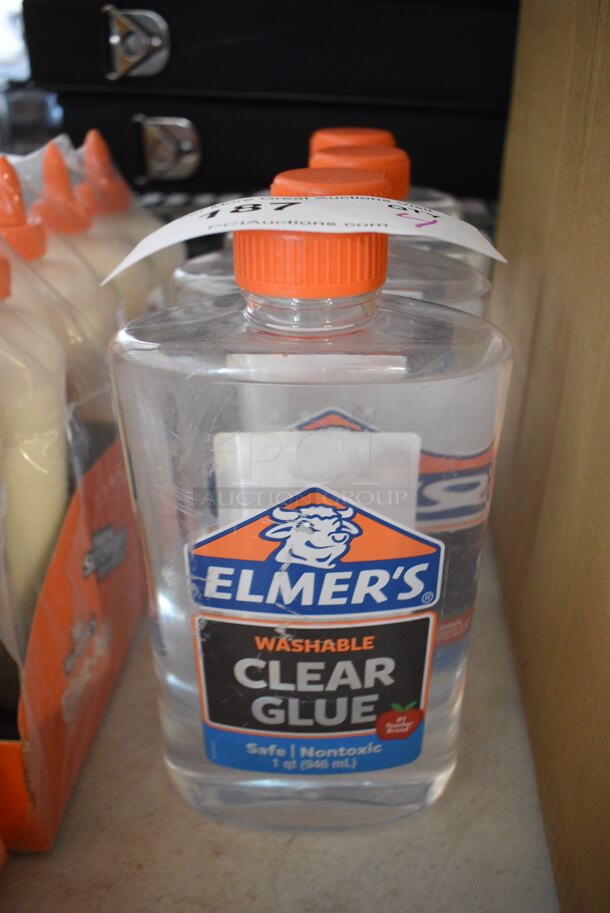 ALL ONE MONEY! Lot of 4 Bottles of Elmer Washable Clear Glue - Image 1 of 2