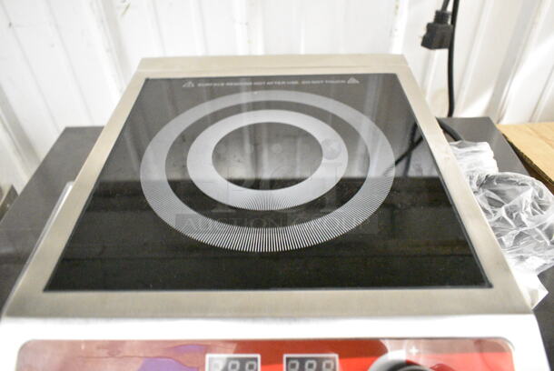 2024 Avantco 177IC1800 Stainless Steel Commercial Countertop Electric Powered Single Bay Induction Range. 120 Volts, 1 Phase.  - Image 3 of 5