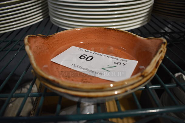2 Orange Ceramic Plates. 6.75x5.75x1.5. 2 Times Your Bid! - Image 3 of 3