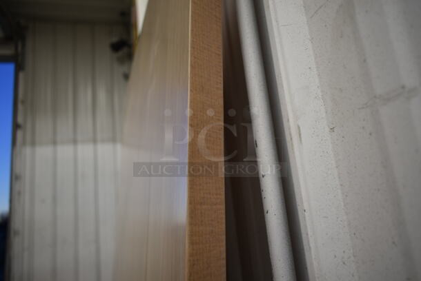 BRAND NEW IN BOX! Lancaster Table & Seating 30"x72" Solid Wood Live Edge Tabletop - Image 3 of 5