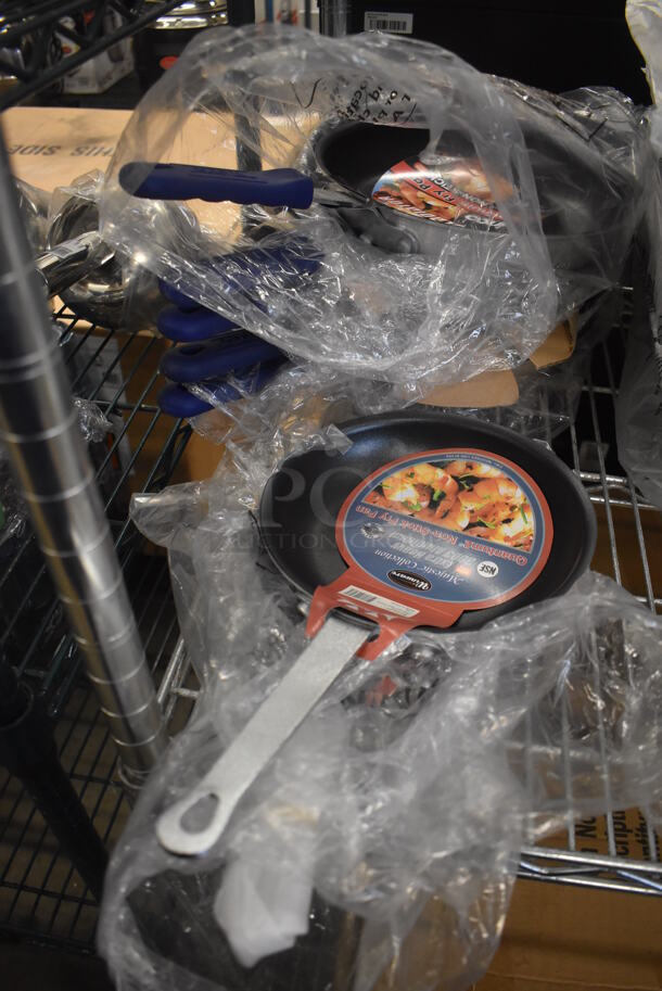 7 BRAND NEW! Metal Skillets; 2 Winco AFP-7NS Skillets and 5 Winco AFP-10XC-H Skillets. Includes 13.5x7.5x2, 18x10.5x2. 7 Times Your Bid! - Image 1 of 5