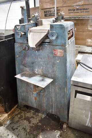 Keith Machinery Metal Commercial Floor Model Three 3 Roll Mill Lab Mill Ink Paint Charles Ross on Commercial Casters. 200-230 Volts, 3 Phase.