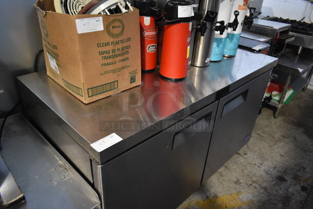 2020 Atosa MGF8403GR Stainless Steel Commercial 2 Door Undercounter Cooler on Commercial Casters. 115 Volts, 1 Phase. Tested and Working! - Image 3 of 8