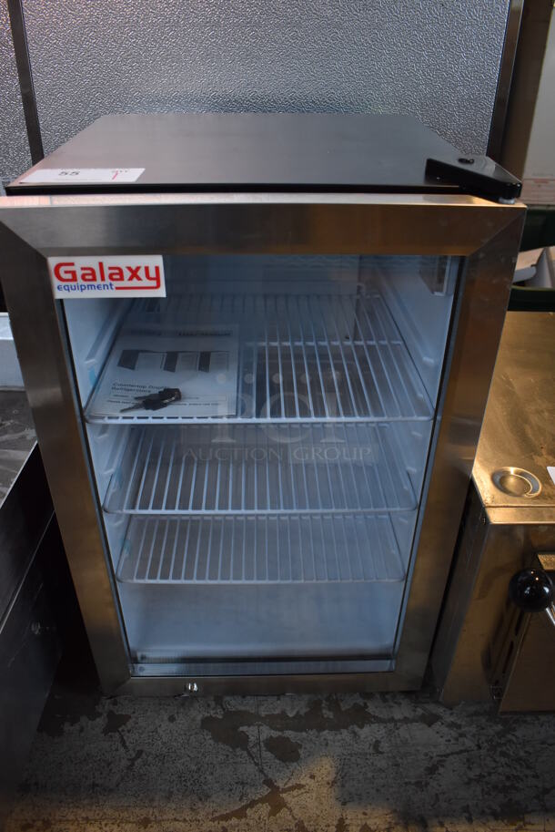 Galaxy 177CRG3B Metal Commercial Mini Cooler Merchandiser. 110-120 Volts, 1 Phase. 17x19x27. Tested and Powers On But Does Not Get Cold
