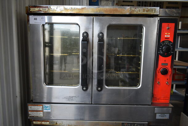 2 Vulcan VC5GD-11D1 Stainless Steel Commercial Natural Gas Powered Full Size Convection Oven w/ View Through Doors, Metal Oven Racks and Thermostatic Controls on Commercial Casters. 2 Times Your Bid! - Image 2 of 11