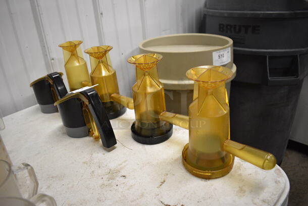 ALL ONE MONEY! Lot of 6 Various Amber Colored Items! Includes 7.5x4x7.5 - Image 1 of 3