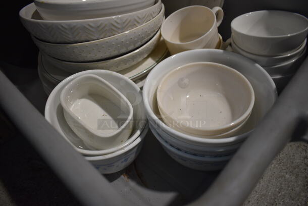 ALL ONE MONEY! Lot of Various Plates and Bowls in Gray Poly Bus Bin! - Image 4 of 4
