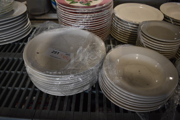 ALL ONE MONEY! Lot of 84 Various White Ceramic Plates - Image 2 of 7