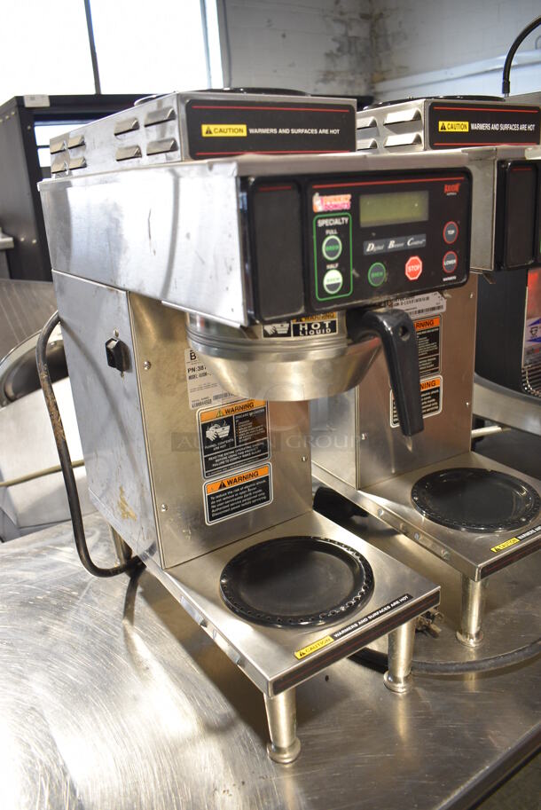 2014 Bunn Model AXIOM-35-2 Stainless Steel Commercial Countertop 2 Burner Coffee Machine w/ Metal Brew Basket. 120/208-240 Volts, 1 Phase. 8x18x23 - Image 2 of 5
