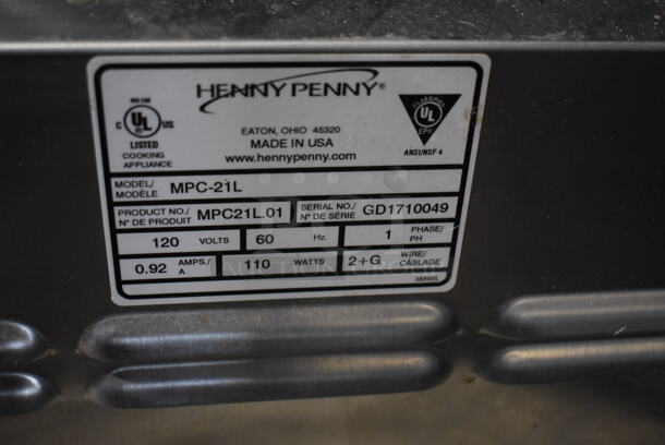 Henny Penny MPC-21L Stainless Steel Commercial Countertop Dedicated Holding Bin. 120 Volts, 1 Phase. 8x18.5x9. Tested and Working! - Image 4 of 6