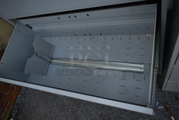 Gray Metal 4 Drawer Filing Cabinet w/ Top Compartment. - Image 4 of 6