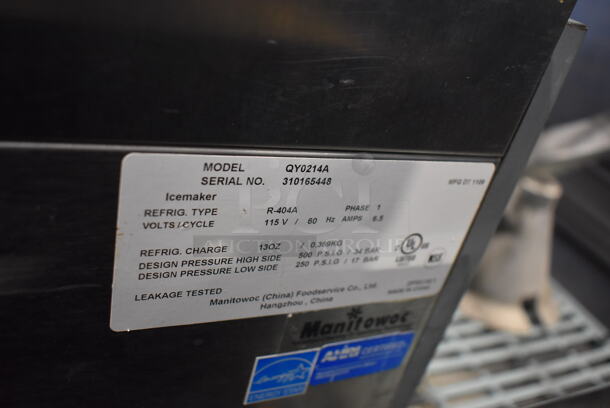 Manitowoc QY0214A Stainless Steel Commercial Self Contained Undercounter Ice Machine. 115 Volts, 1 Phase. 26x26x38.5 - Image 4 of 6