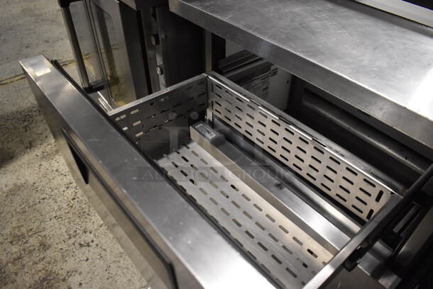 2014 True TSSU-27-08D-2 Stainless Steel Commercial Sandwich Salad Prep Table Bain Marie Mega Top w/ 2 Drawers on Commercial Casters. 115 Volts, 1 Phase. 27.5x30x43. Tested and Working! - Image 5 of 7