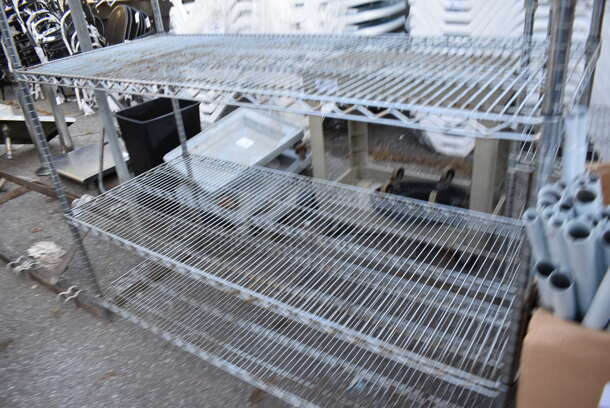 Chrome Finish 5 Tier Wire Shelving Unit. BUYER MUST DISMANTLE. PCI CANNOT DISMANTLE FOR SHIPPING. PLEASE CONSIDER FREIGHT CHARGES. 60x24x75 - Image 3 of 4