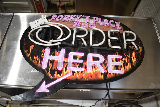 Light Up Neon Order Here Sign. Buyer Must Pick Up - We Will Not Ship This Item.  - Image 2 of 5
