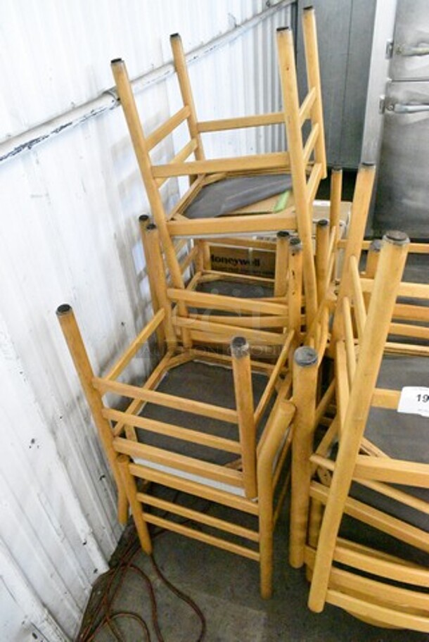 19 Wood Pattern Dining Height Chair. 19 Times Your Bid!  - Image 6 of 9