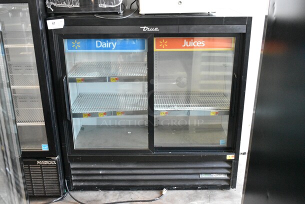 2018 True GDM-41SL-48-HC-LD Metal Commercial 2 Door Reach In Cooler Merchandiser w/ Poly Coated Racks. 115 Volts, 1 Phase. Tested and Working! - Image 1 of 5