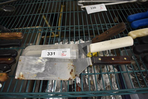 3 Various Metal Spatulas. Includes 14". 3 Times Your Bid!
