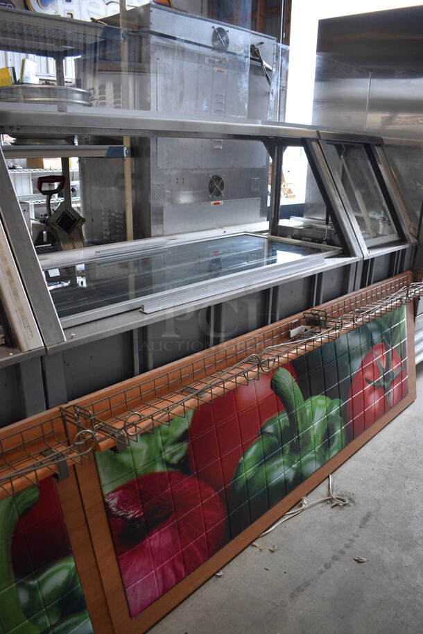 Duke Stainless Steel Commercial Subway Sandwich Make Line Prep Line w/ Front Panels, Lowering Sneeze Guard and In Counter Cup Dispensers. 206x34.5x78 - Image 6 of 10