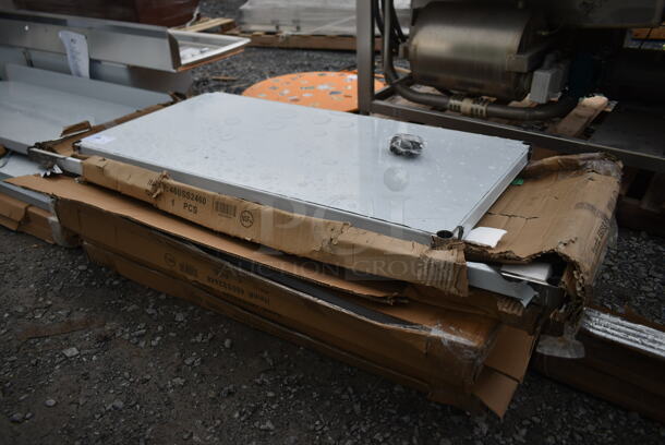 5 BRAND NEW SCRATCH AND DENT! Regency Four are 460SS2448 Spec Line 24" x 48" NSF Stainless Steel Solid Shelf and One Is 460SS2460 Spec Line 24" x 60" NSF Stainless Steel Solid Shelf. 5 Times Your Bid! - Image 2 of 6