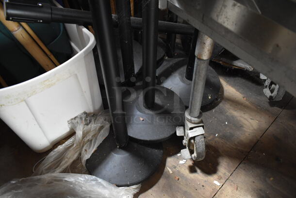 10 Black Stanchions. 10 Times Your Bid!  (outside shed) - Image 3 of 4