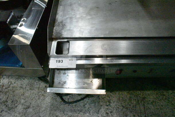 Eurodib SFE04910-240 Stainless Steel Commercial Countertop Electric Powered Flat Top Griddle. 240 Volts, 1 Phase.  - Image 5 of 6