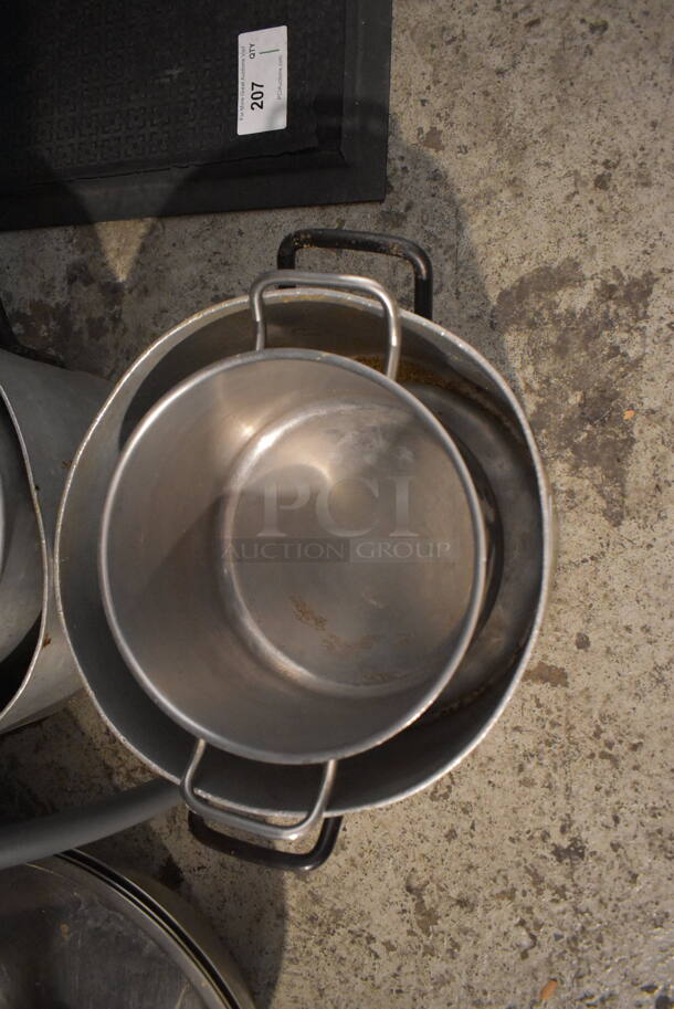 5 Various Metal Stock Pots w/ 1 Lid. Includes 17x13x9. 5 Times Your Bid! - Image 4 of 6