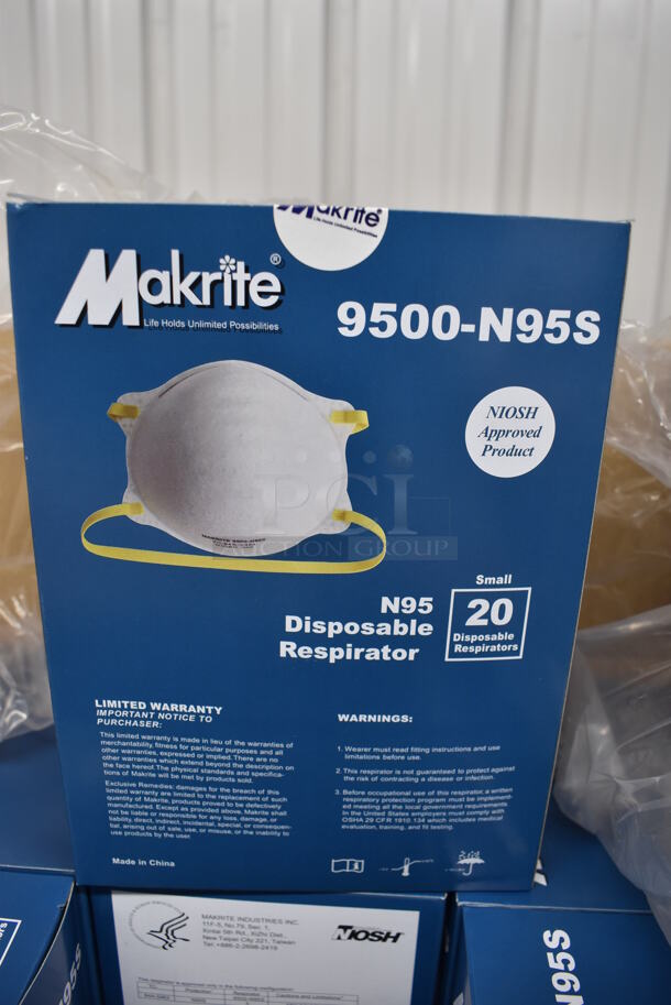 PALLET LOT OF 18 Cases of 12 BRAND NEW! Makrite 9500-N95S N95 Disposable Respirator. Each Box Has 20 Masks. Total of Approximately 4,320 Masks. 18 Times Your Bid! - Image 3 of 7