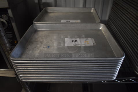12 Metal Baking Pans. 9.5x13x1. 12 Times Your Bid!